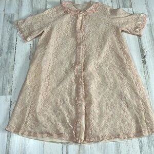 Vintage Odette Barsa Lace Robe